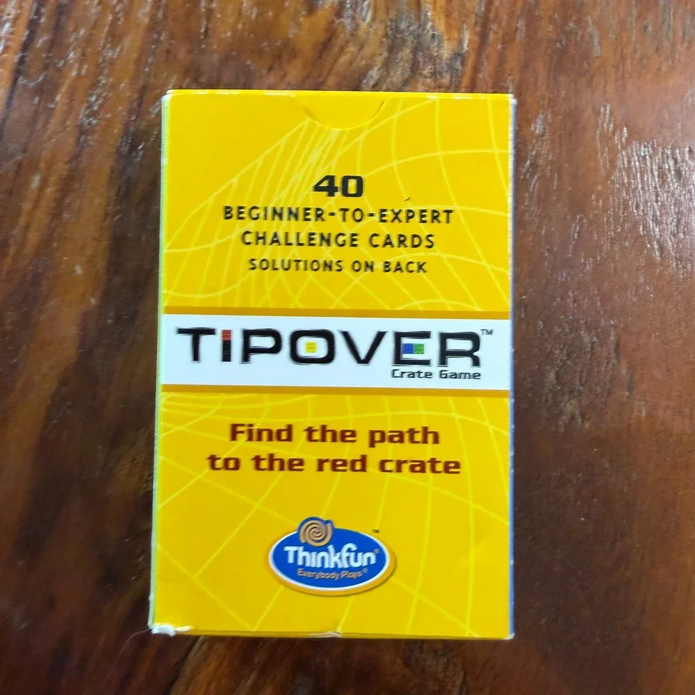 ThinkFun TipOver Logic Puzzle Game 40 Challenges with Storage Bag 2004